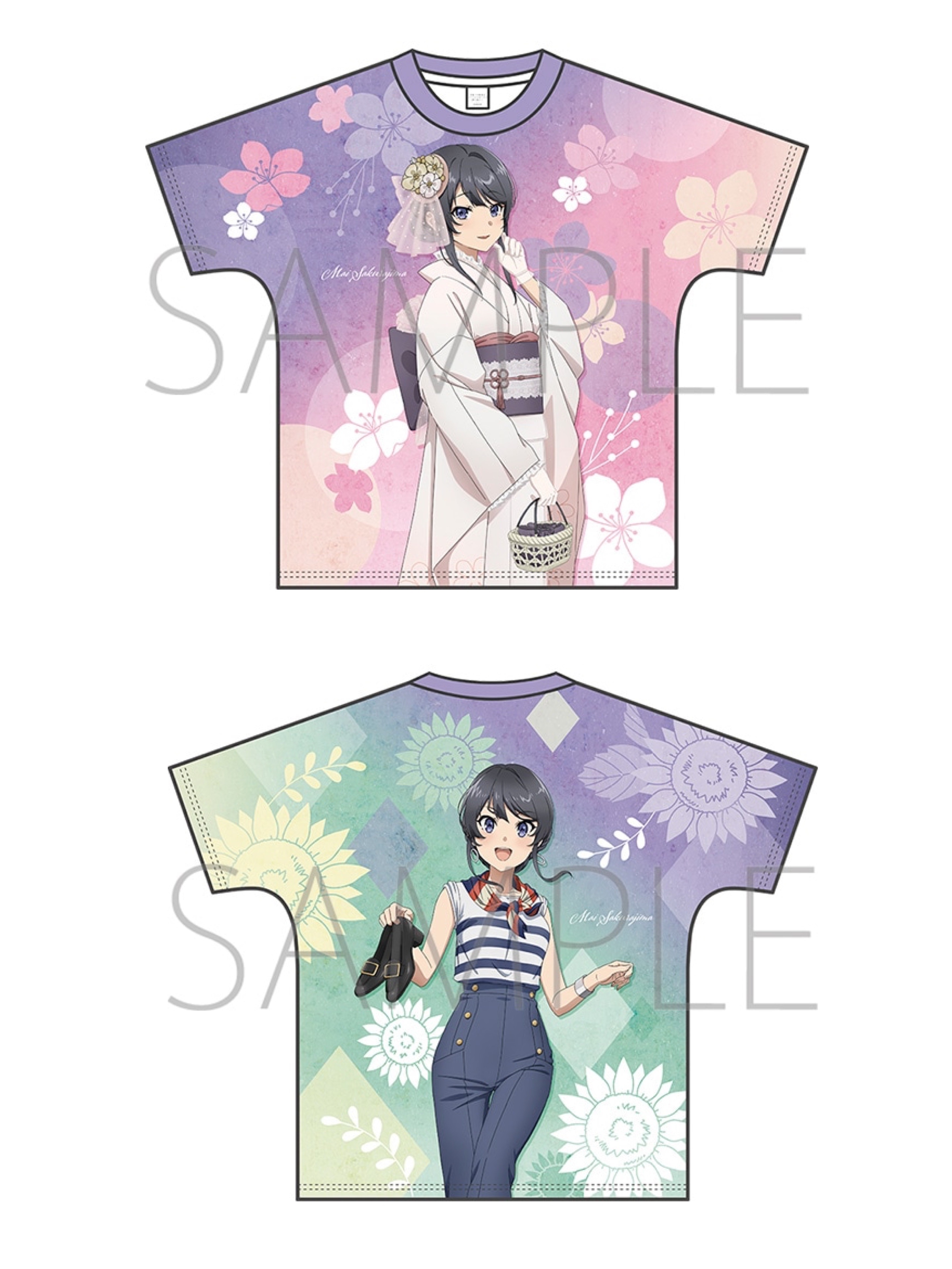 MOVIC預訂2023/12月 劇場アニメ「青春ブタ野郎はランドセルガールの夢を見ない」　フルグラフィックTシャツ　桜島麻衣　おでかけ（春＆夏ver.）