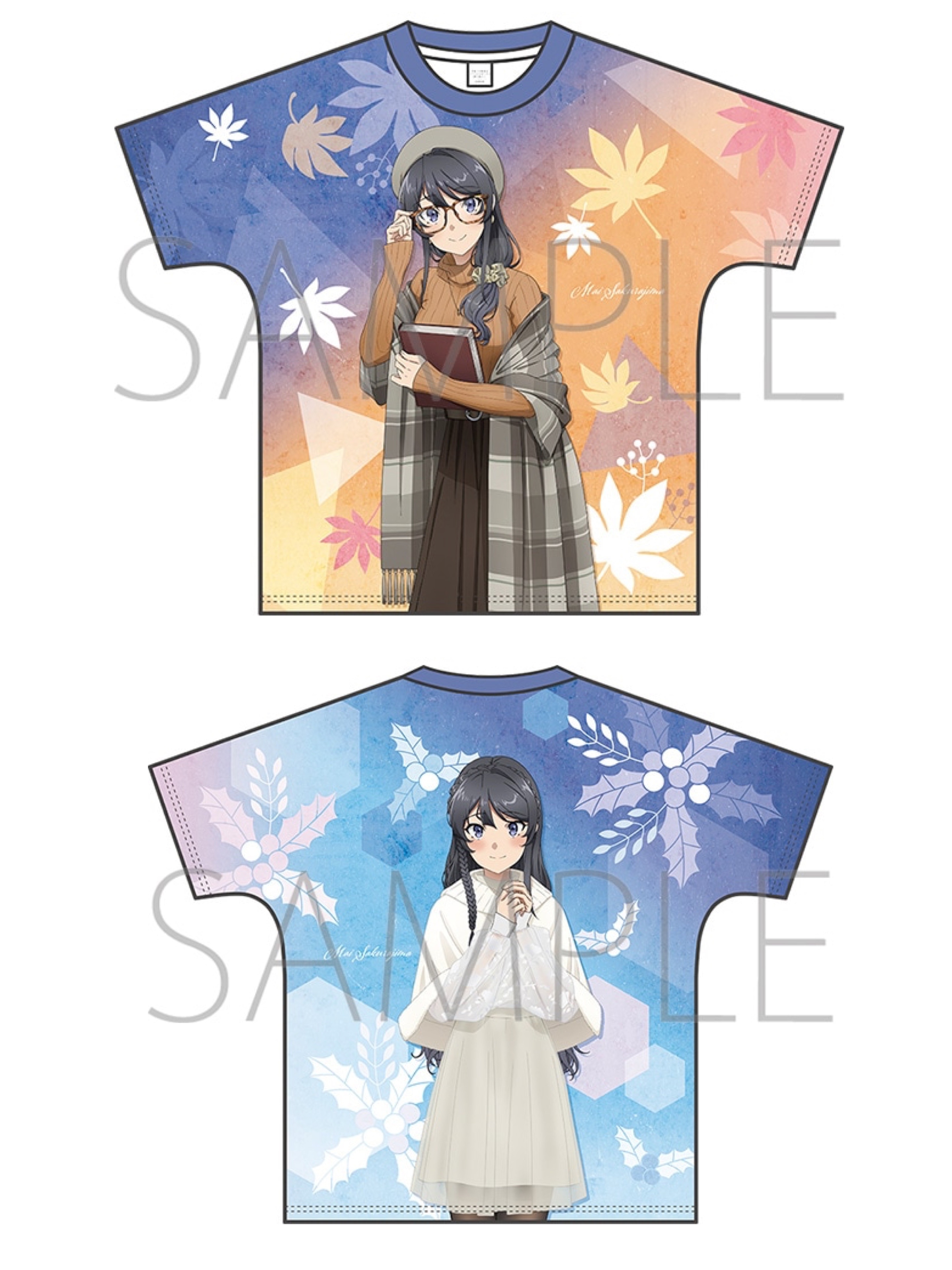 MOVIC 預訂2023/12月 劇場アニメ「青春ブタ野郎はランドセルガールの夢を見ない」　フルグラフィックTシャツ　桜島麻衣　おでかけ（秋＆冬ver.）