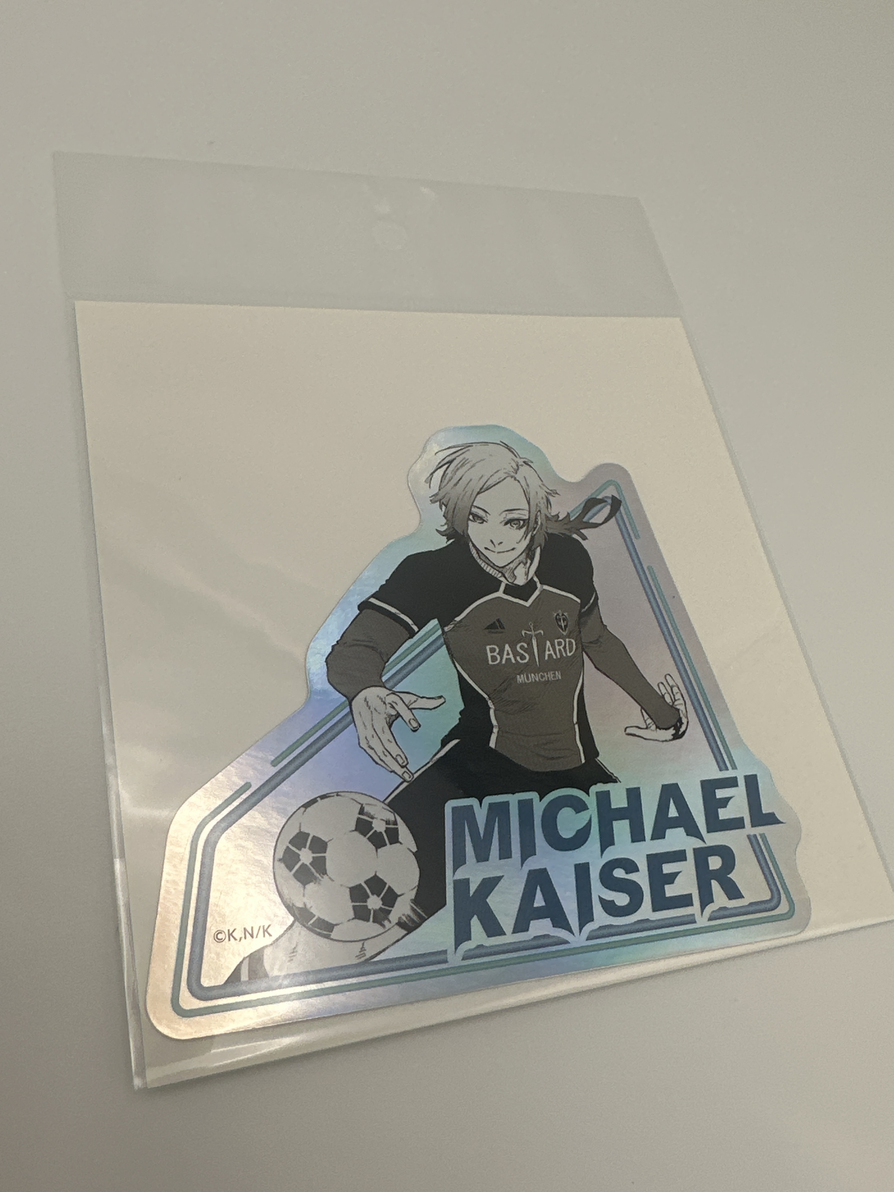 藍色監獄展 凱撒 Michael Kaiser 雷射貼紙