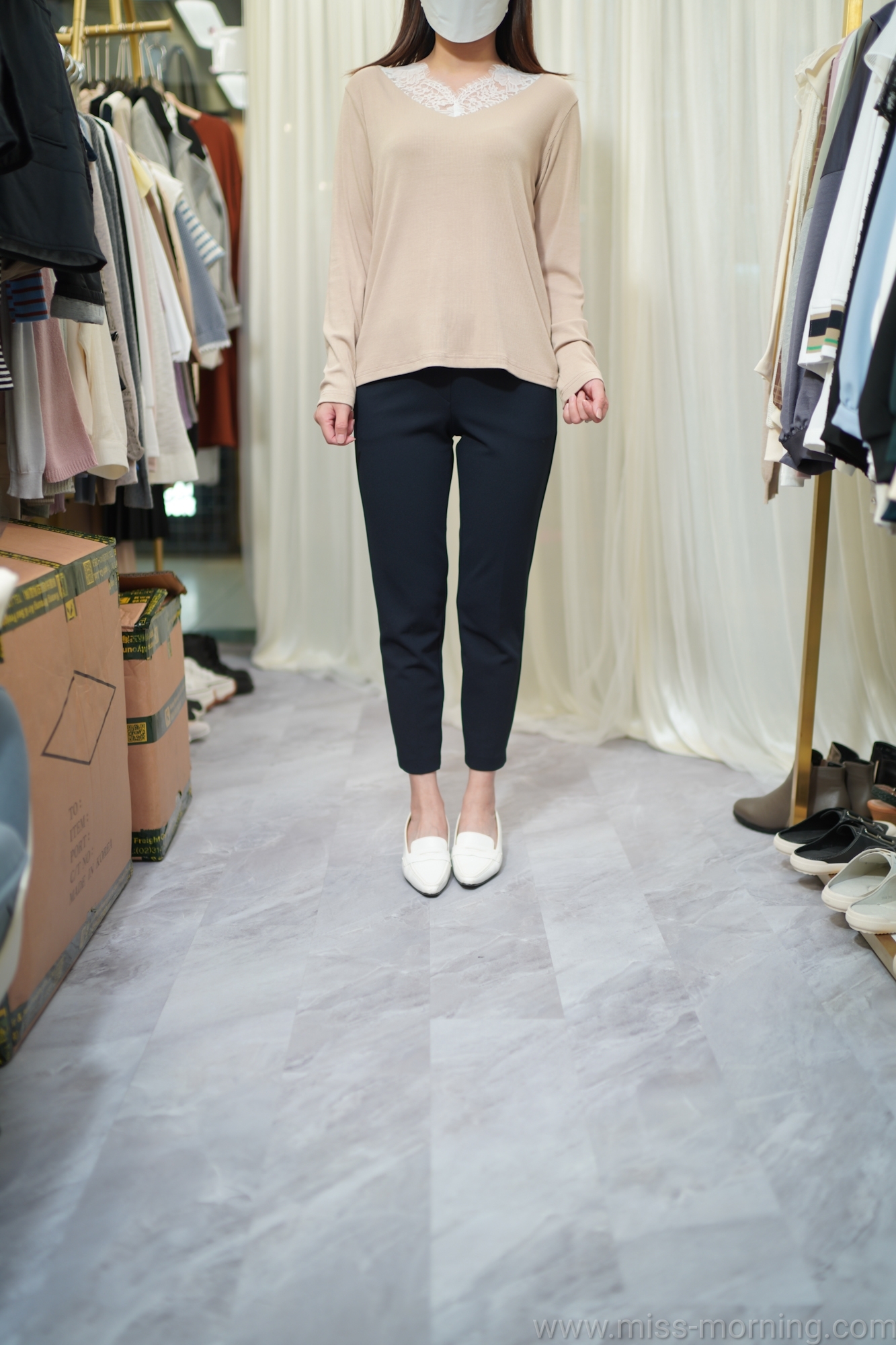 薄身靚棉Lace領襯衣(13449)&自留又型又索抵著彷皮裙(33636)