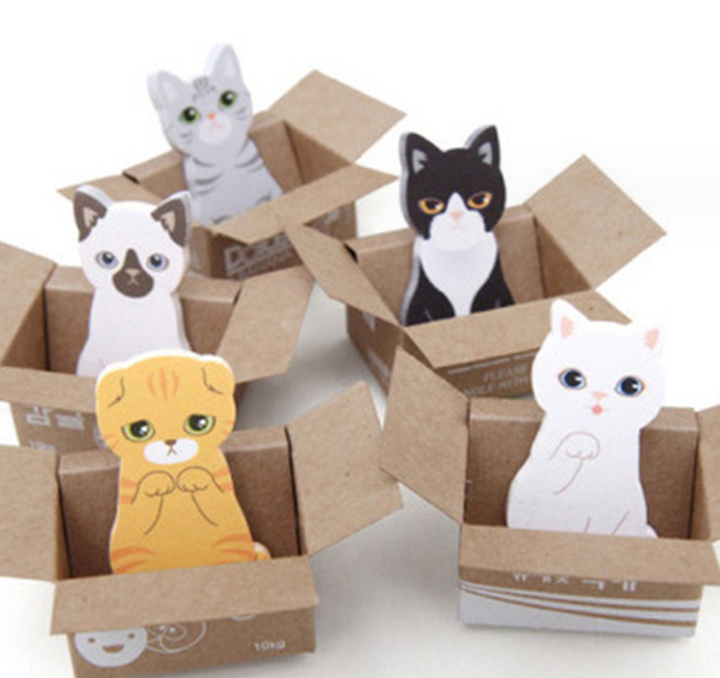 清货 纸箱猫咪便签本便利贴