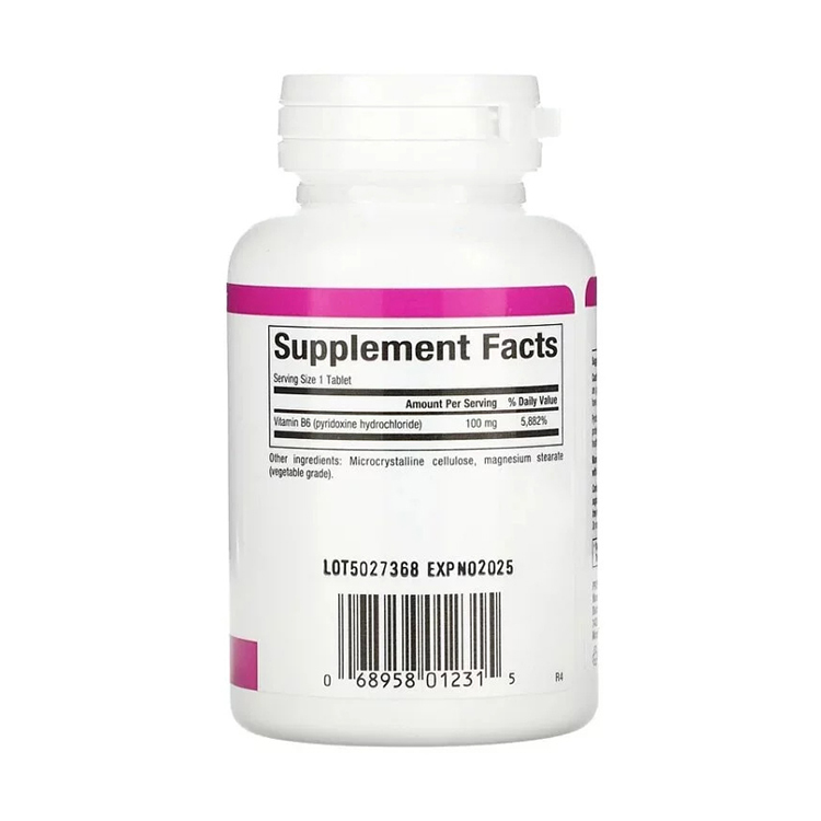Natural Factors, Vitamin B6, Pyridoxine HCl, 100 mg, 90 Tablets