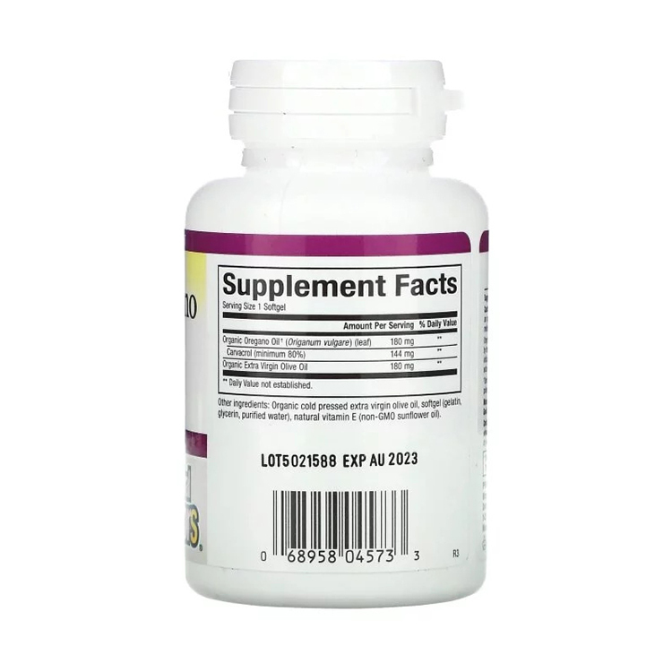 Natural Factors Oil Of Oregano 180mg ,60 Softgels