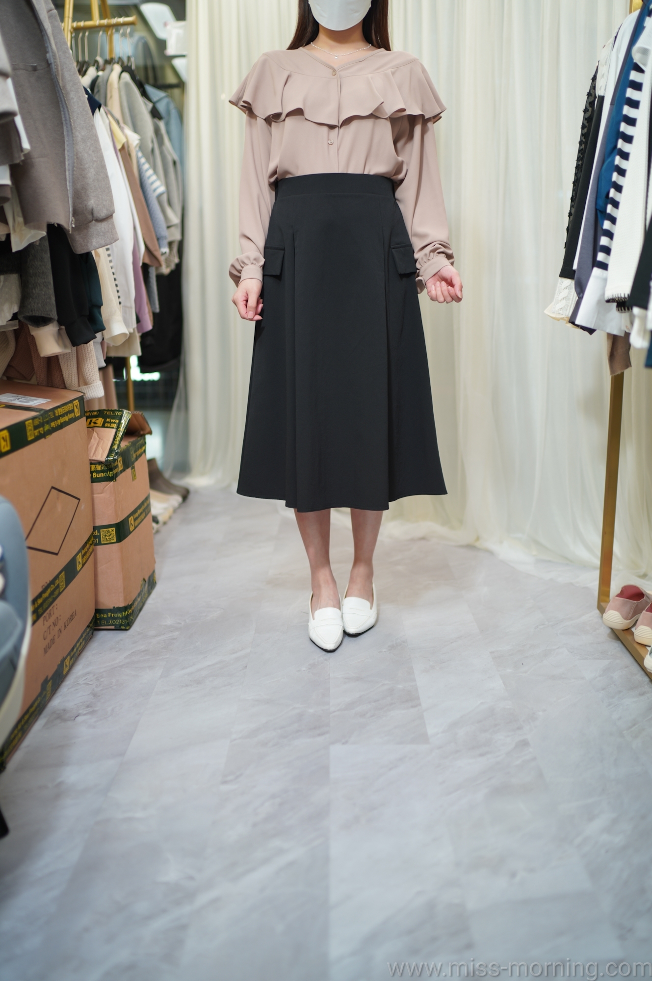 斗篷款雪紡上衣(13452)