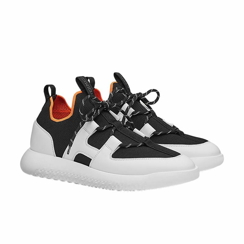 全新, HERMES波鞋,男士41.5碼,  DUEL SNEAKER, H212911Z, 黑白熊貓, #BRAND NEW #香榭站正品