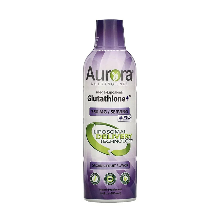 Aurora Nutrascience, Mega-Liposomal Glutathione+, Plus Vitamin C, Organic Fruit Flavor, 750 mg, (480 ml)
