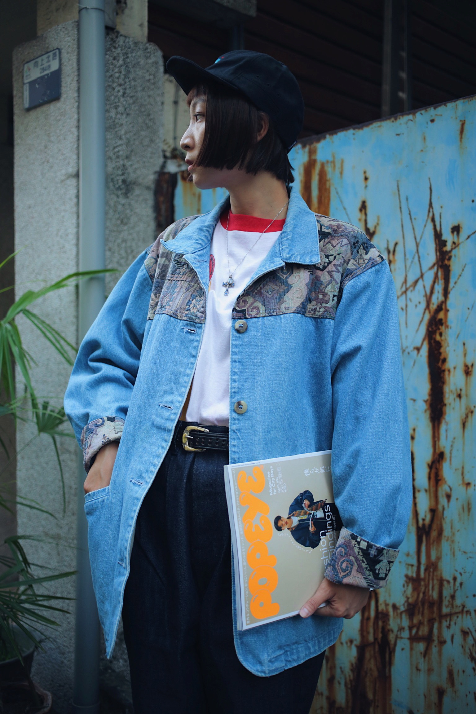 Vintage L.L. Bean remake denim jacket / L.L. Bean拼接丹寧獵裝外套