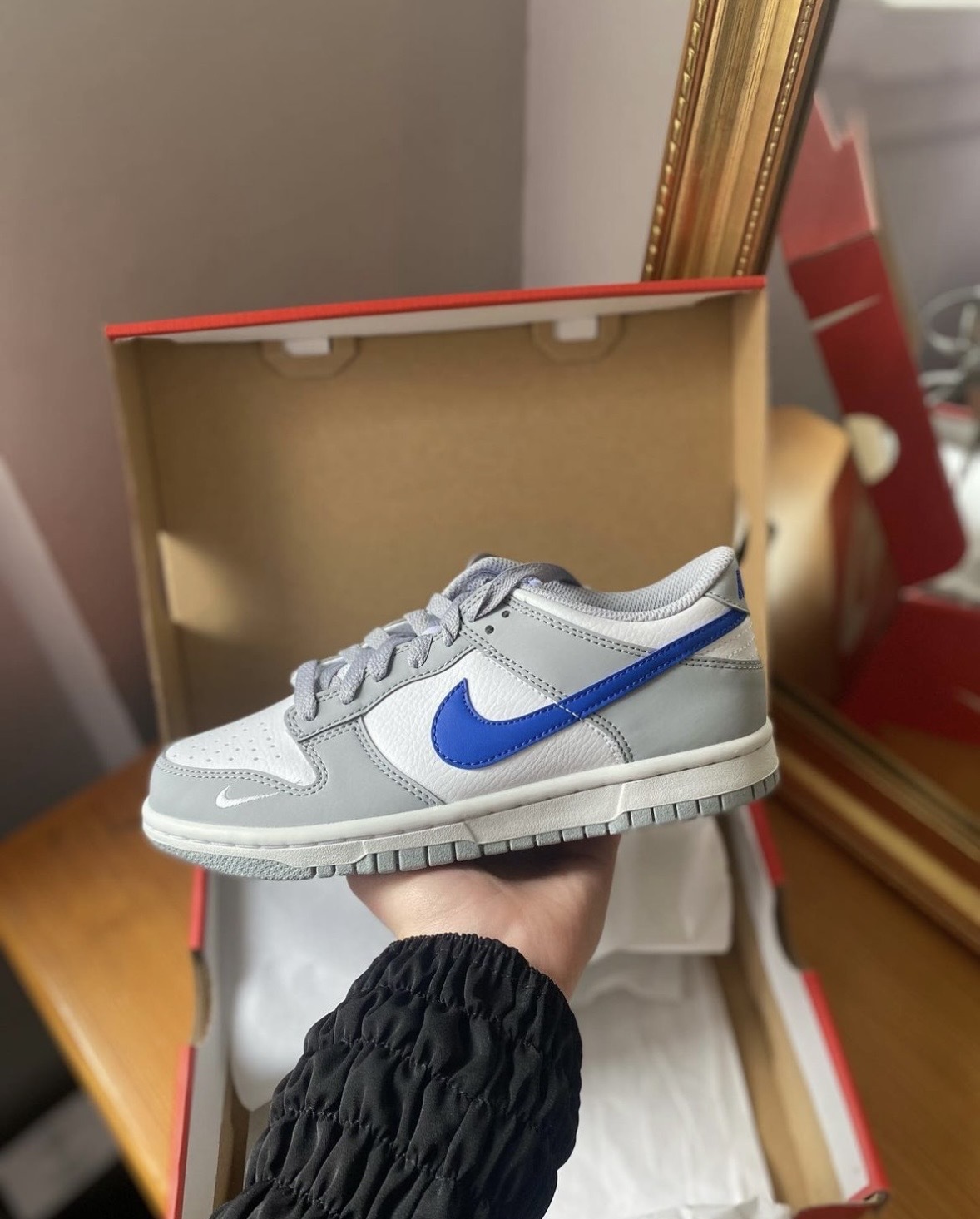 Nike Dunk Low 冰藍湖泊 歐美限定 皇家藍 白色 藍色 小勾 刺繡 FN3878-001