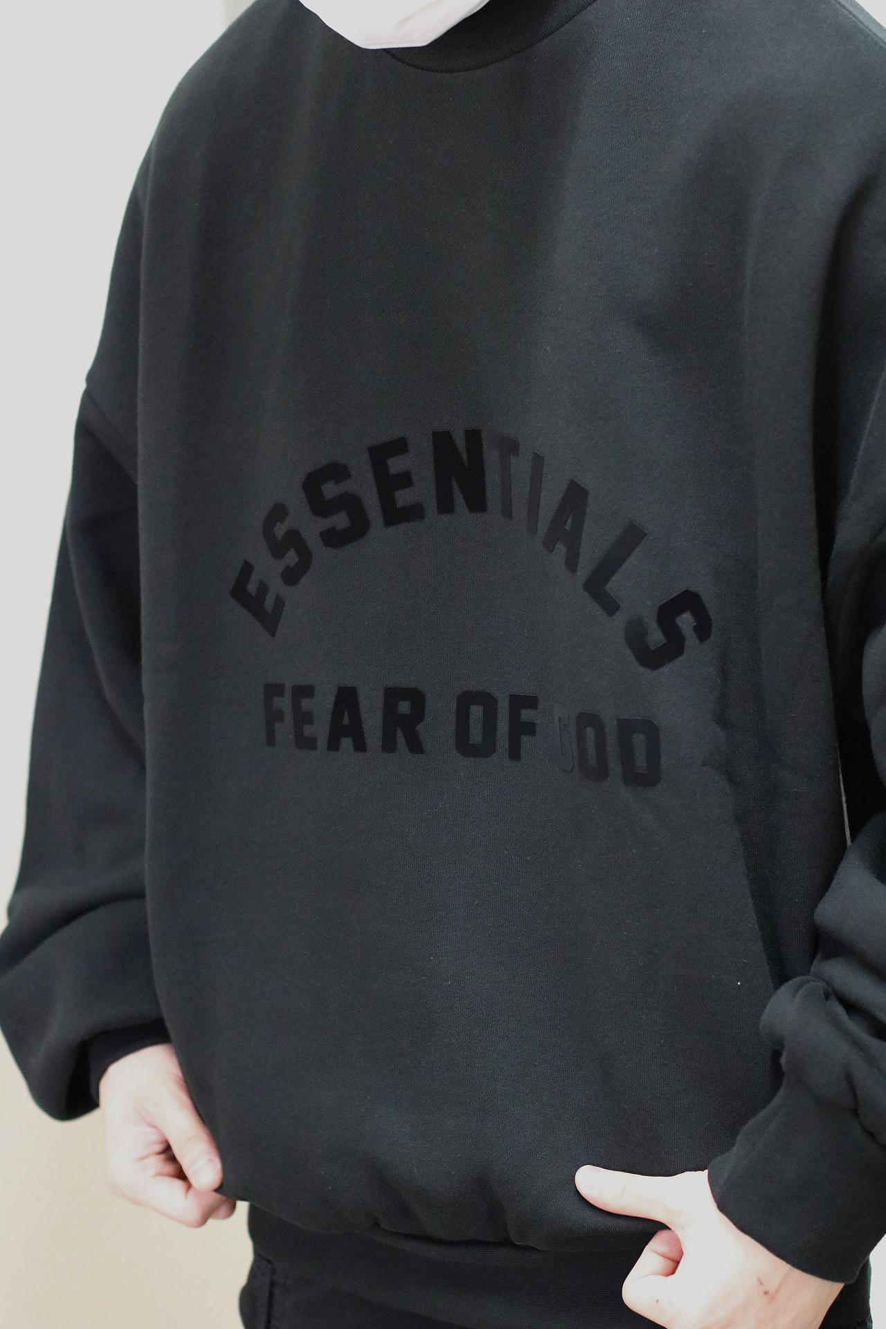 Fear Of God Essentials The Black Collection Crewneck Jet Black