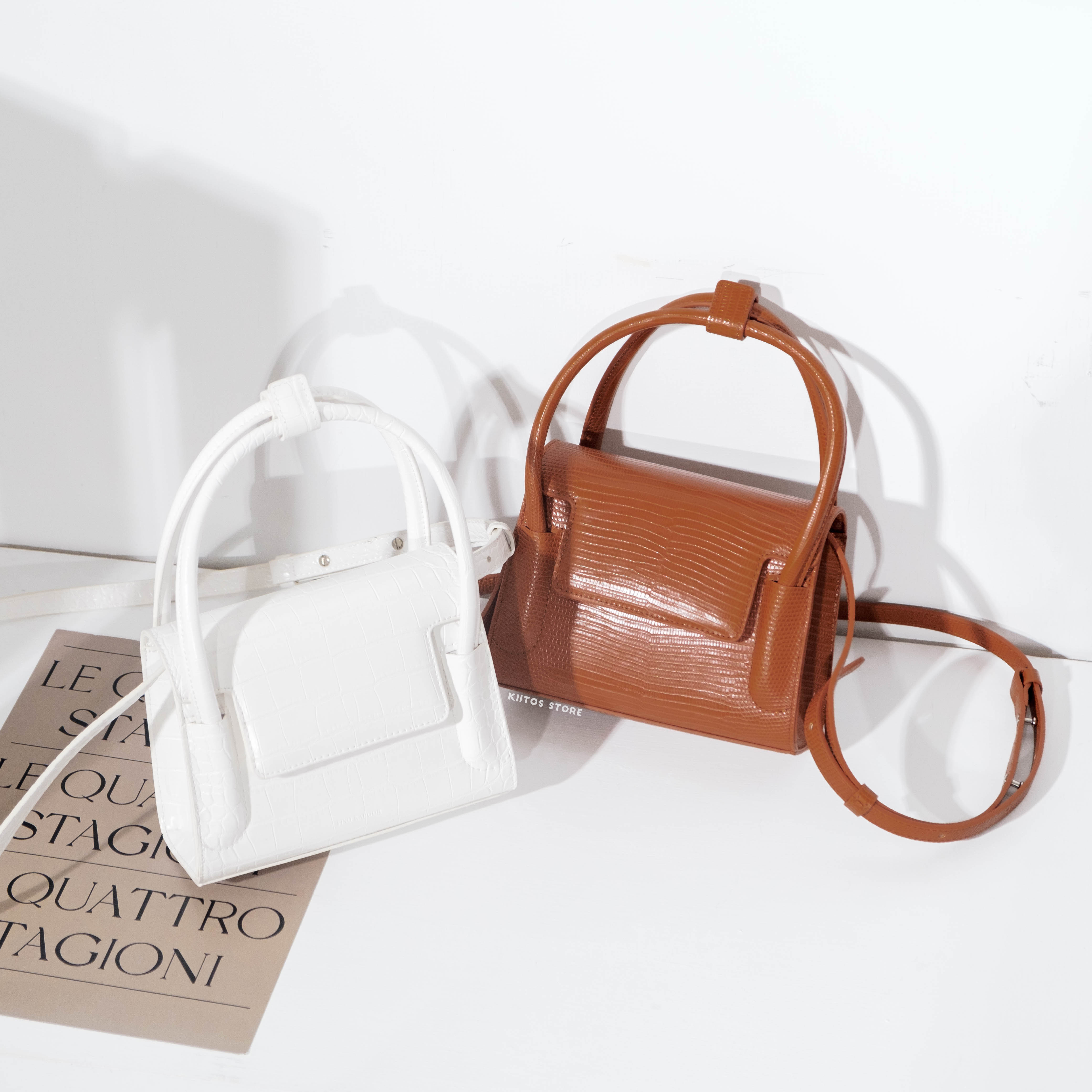 現貨 FIND KAPOOR Marty Bag 18 Crinkled &  Lizard 手提斜背 方包