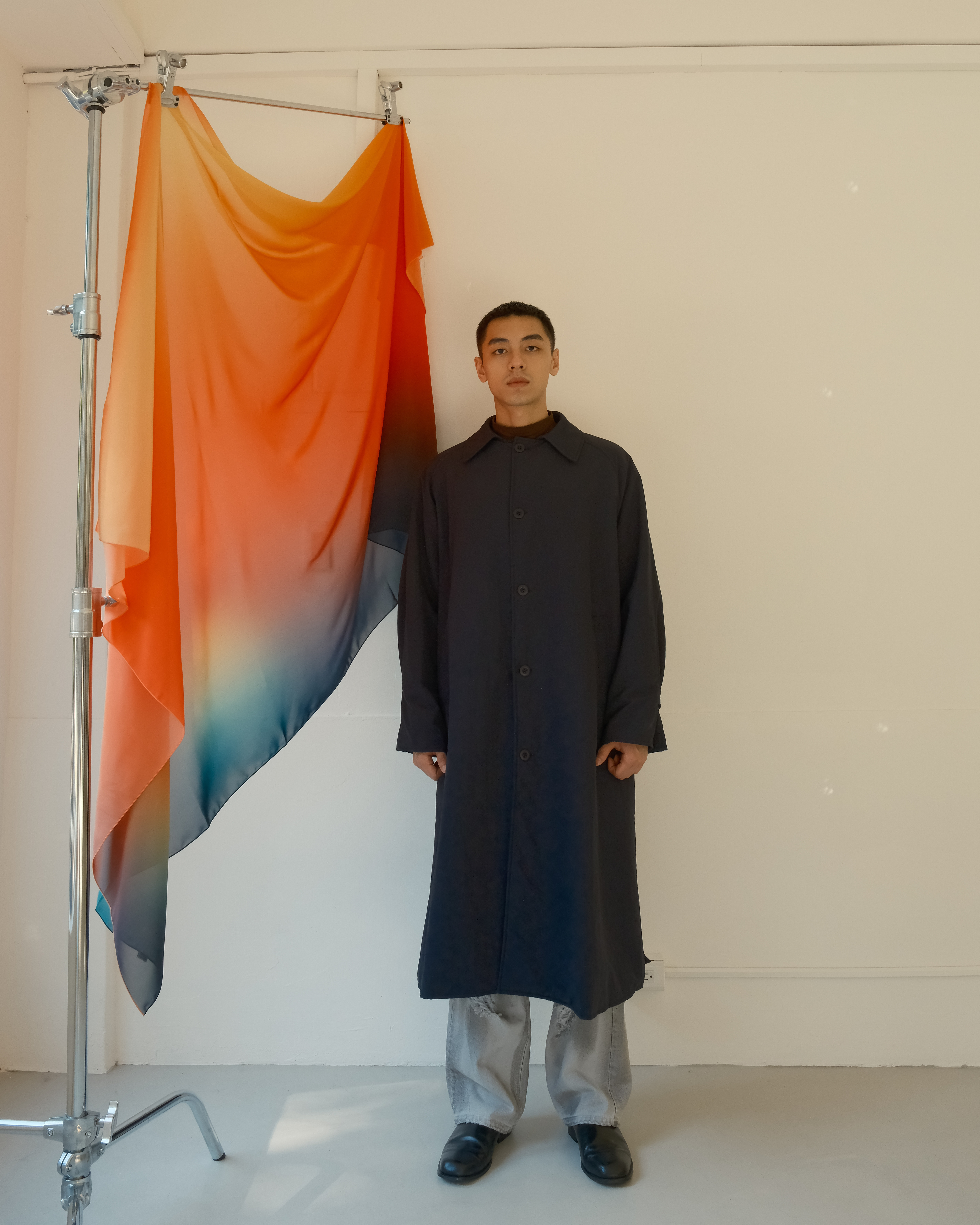 側開釦長版風衣外套_2col