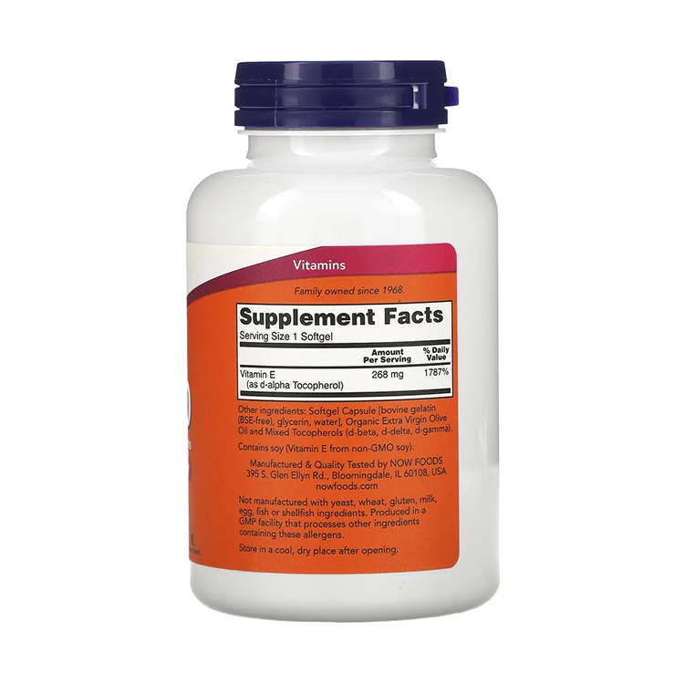 Now Foods, Natural E-400 With Mixed Tocopherols, 250 Softgels