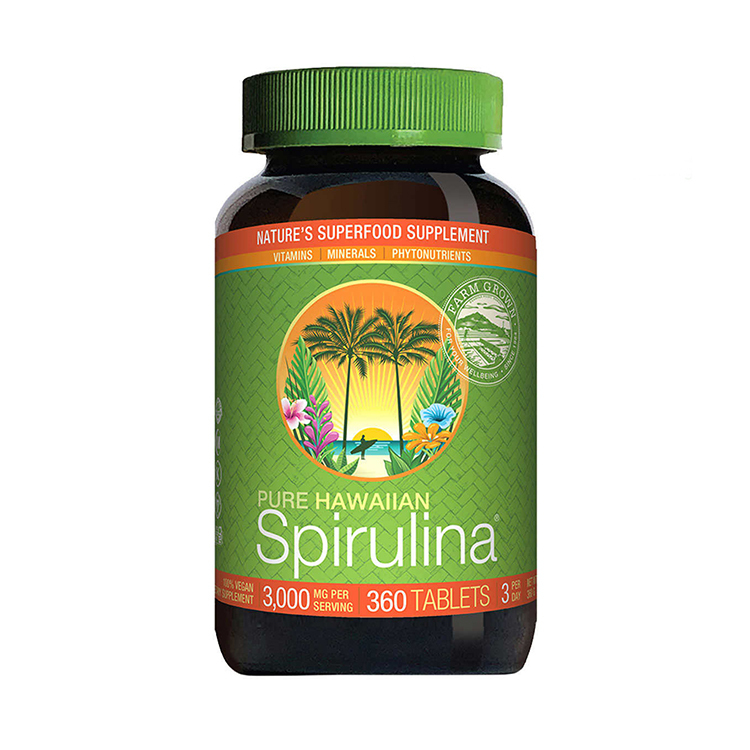 Pure Hawaiian Spirulina 3000 mg., 360 Tablets