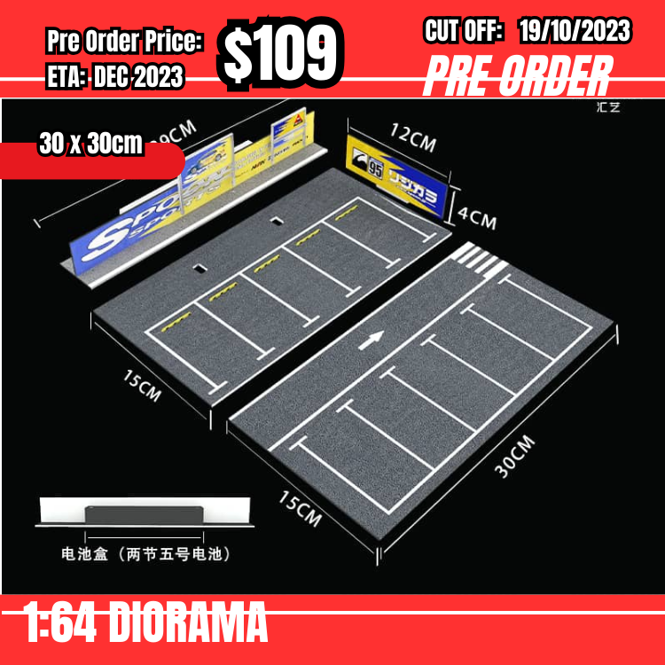 PO-$109 * Moreart * 1:64 Outdoor Parking Lot - Martini [OD15/10]