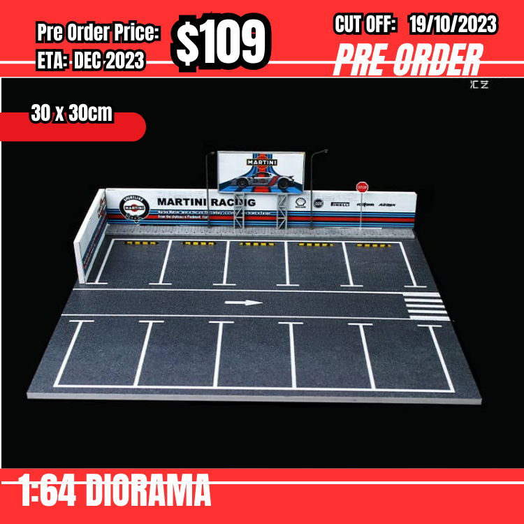 PO-$109 * Moreart * 1:64 Outdoor Parking Lot - Martini [OD15/10]