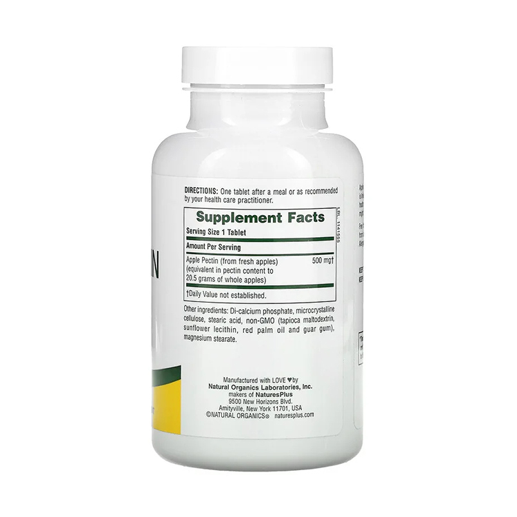 NaturesPlus  Apple Pectin 500 mg , 180 tablets