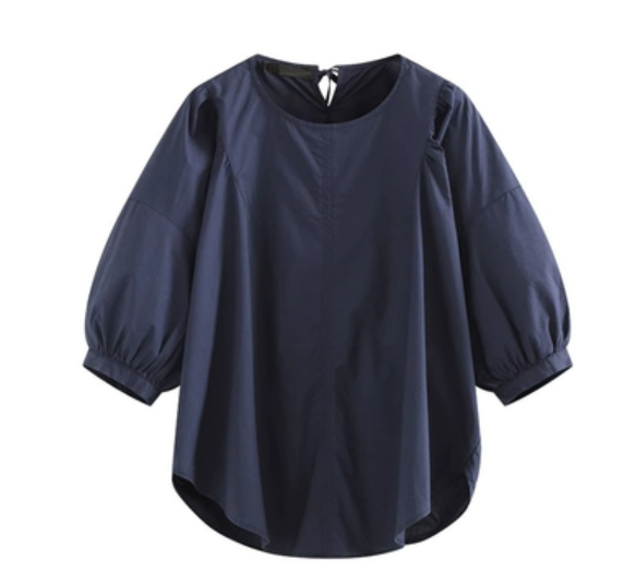 Round neck shirt, quarter sleeve shirt