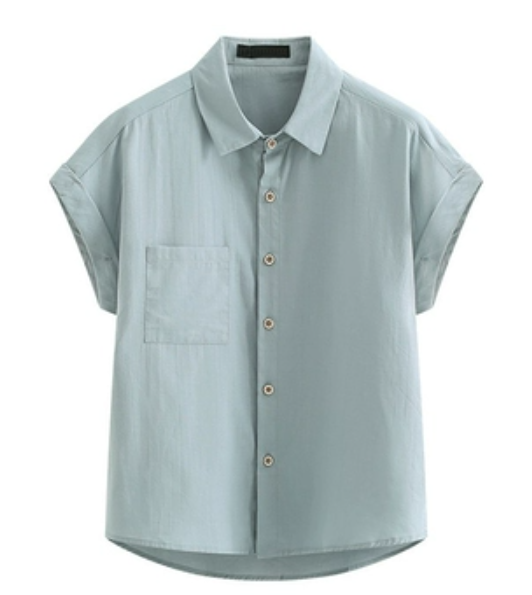 Versatile commuter cotton and linen shirt