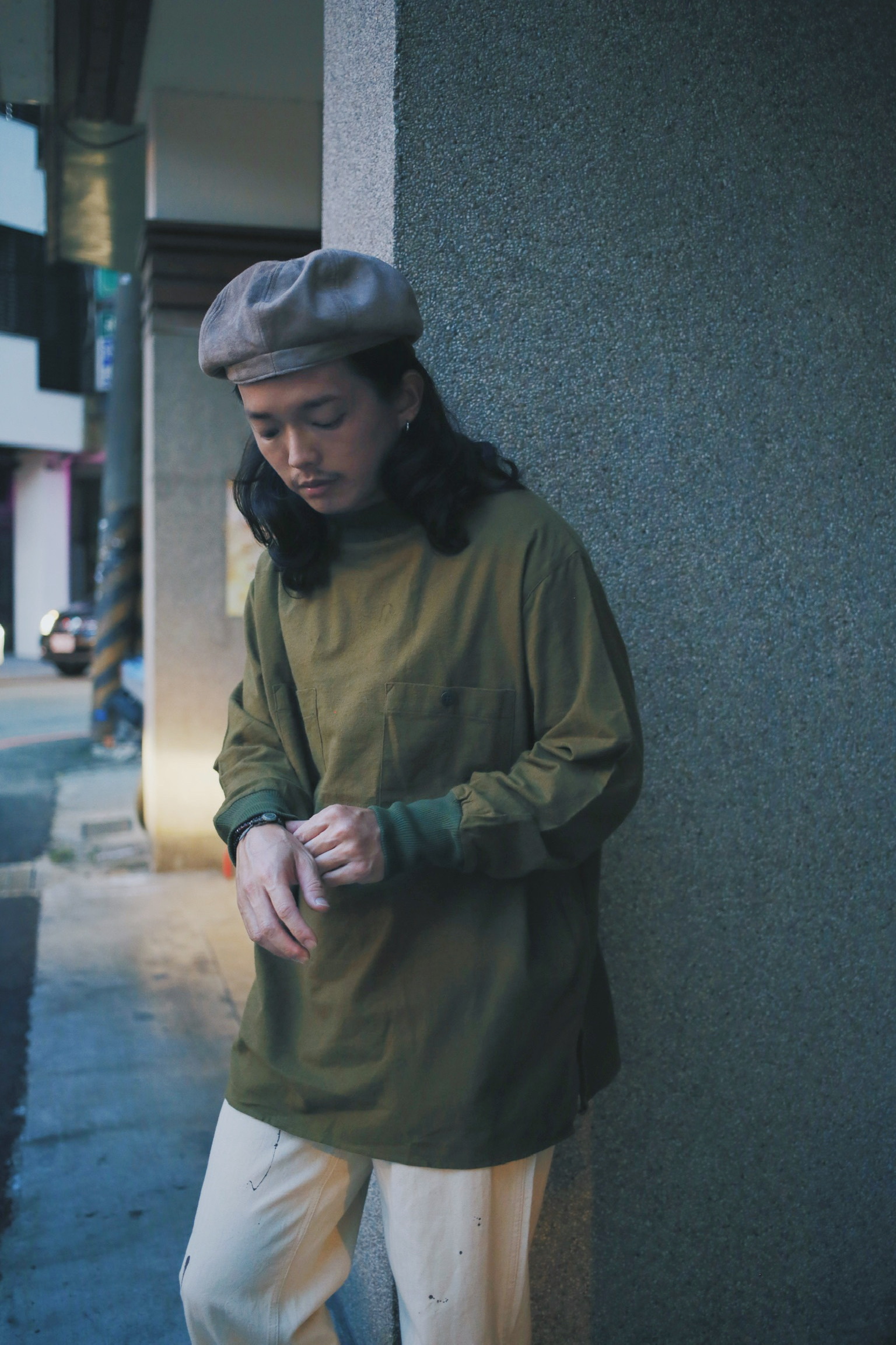 Vintage Hungarian Army Flannel Pullover / 匈牙利軍公發法蘭絨立領罩衫