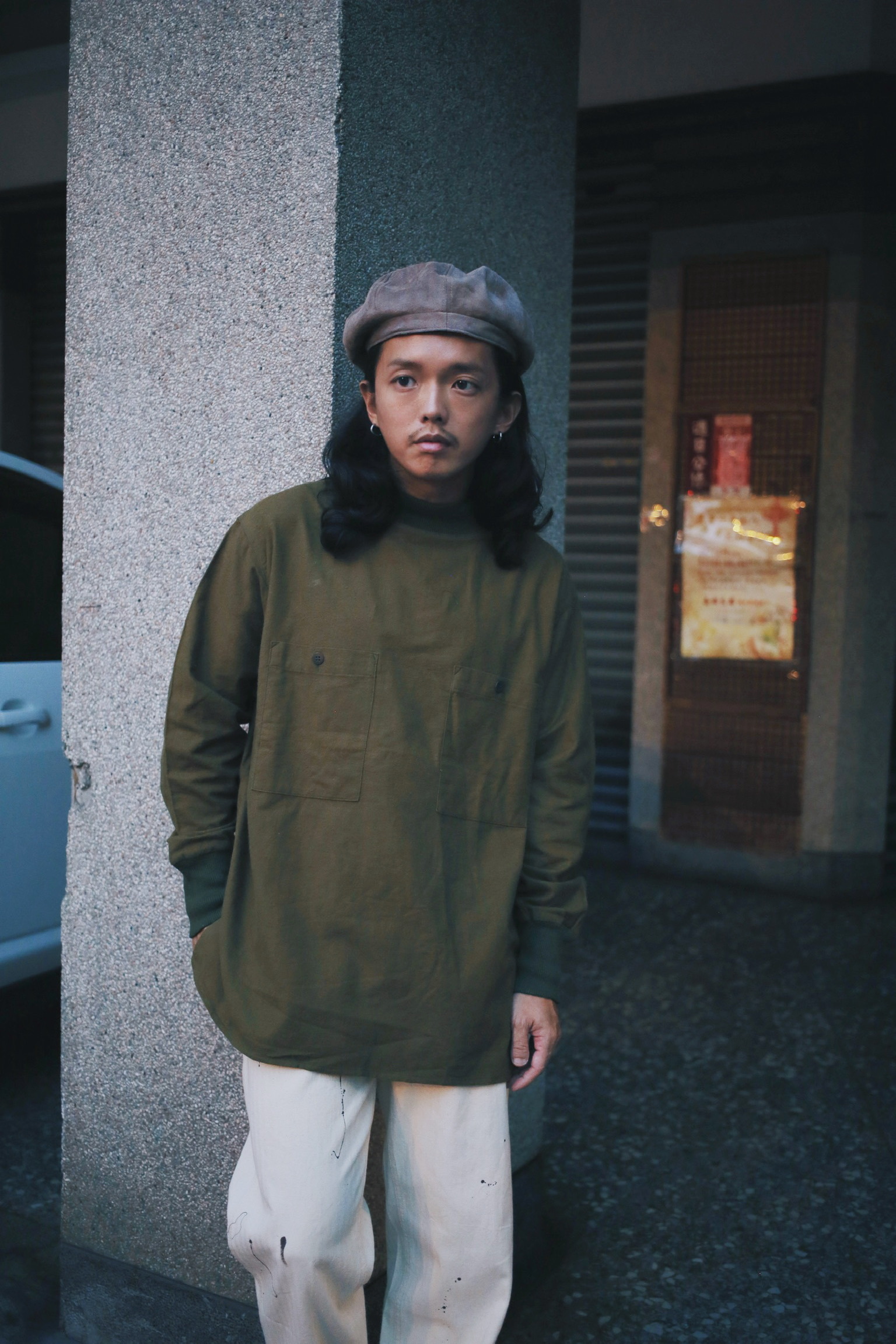 Vintage Hungarian Army Flannel Pullover / 匈牙利軍公發法蘭絨立領罩衫