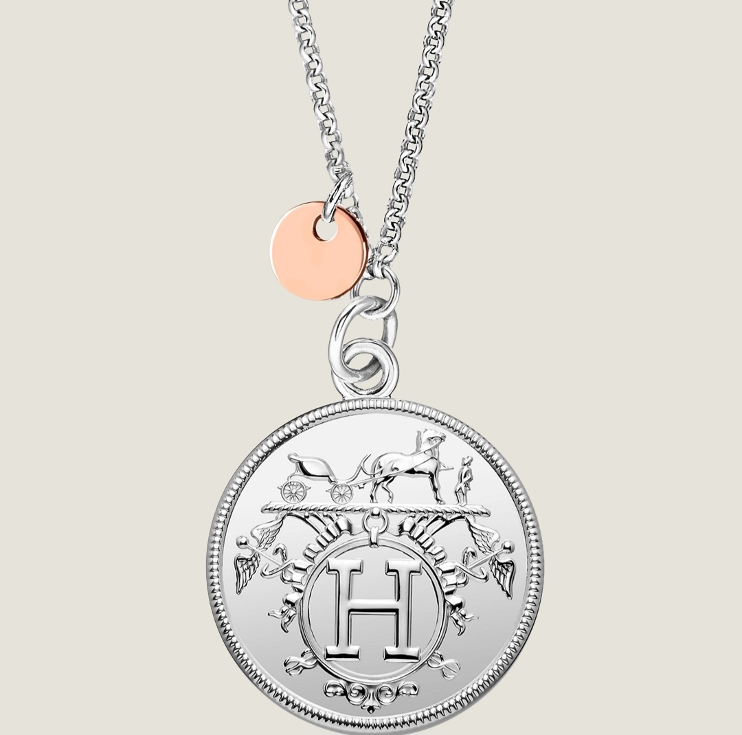 Hermes Ex-Libris necklace, medium model 頸鏈