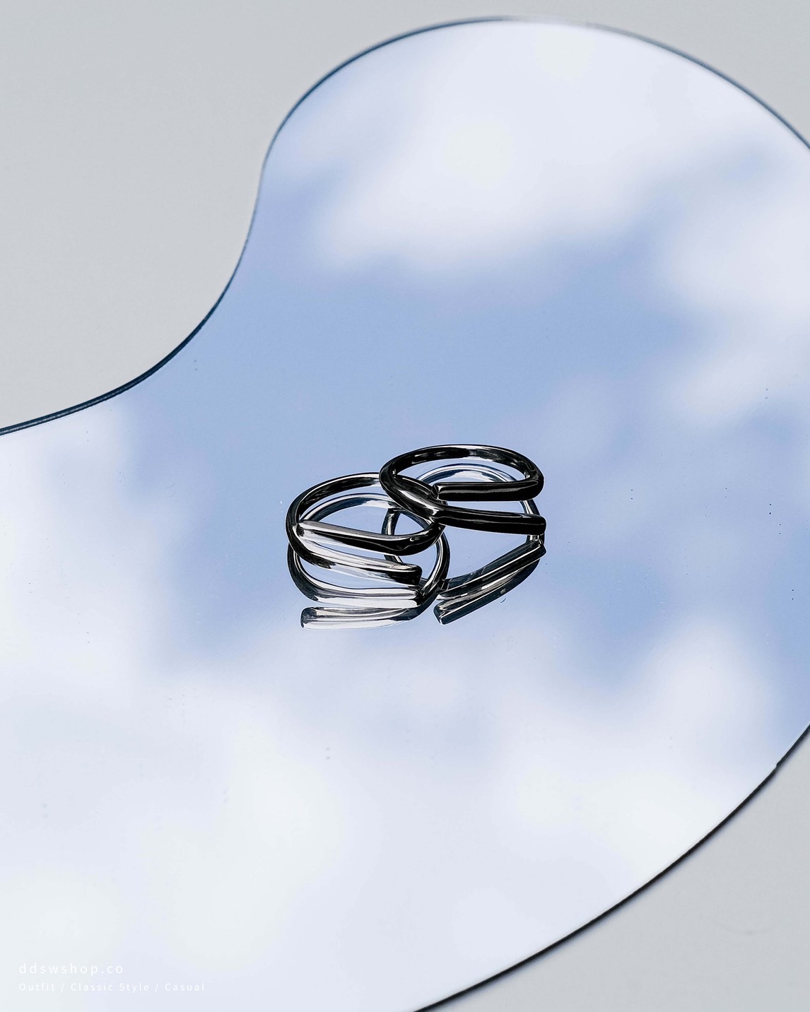 D.ecorate 簡約平行開口戒指