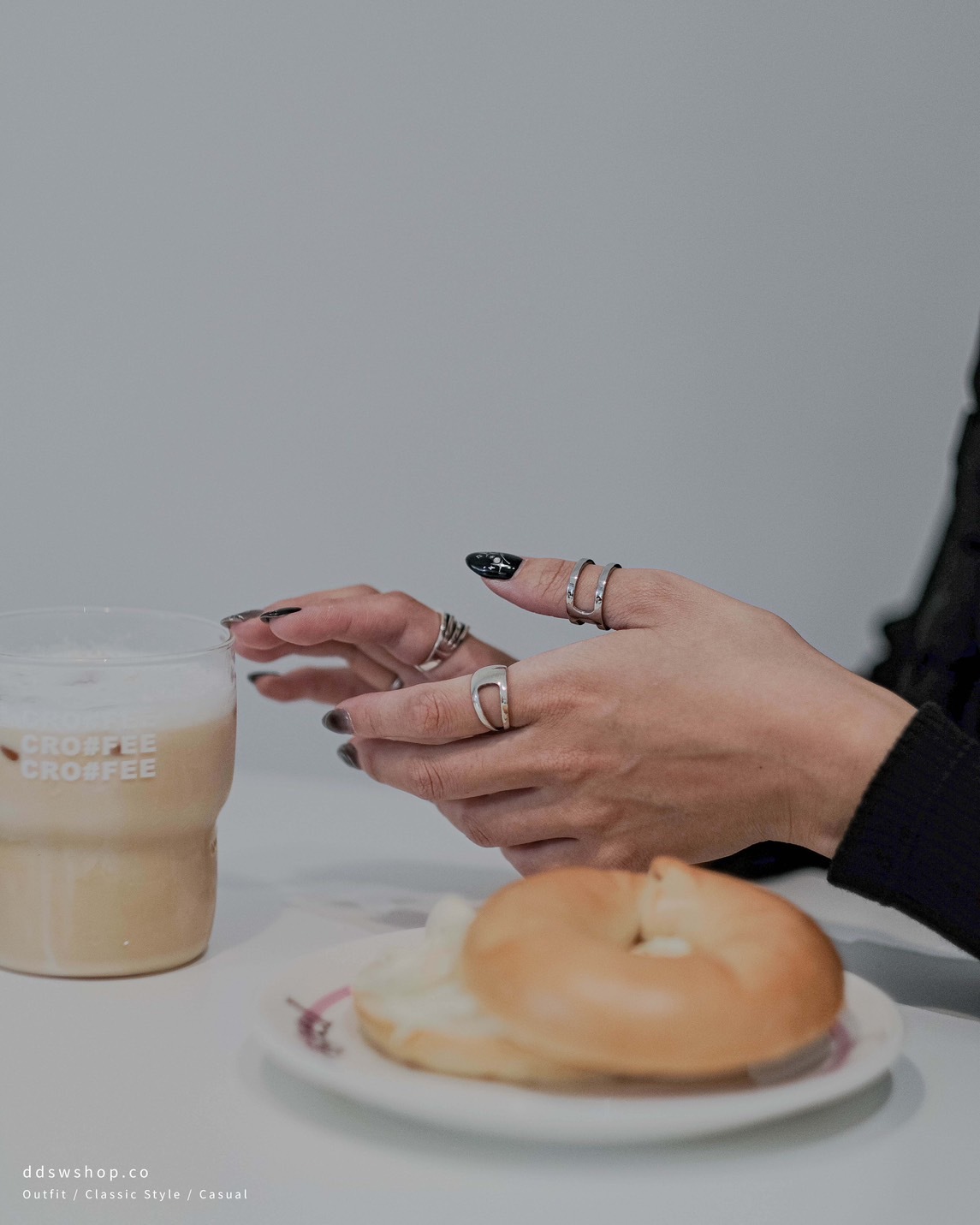 D.ecorate S925 側邊簍空光面戒指