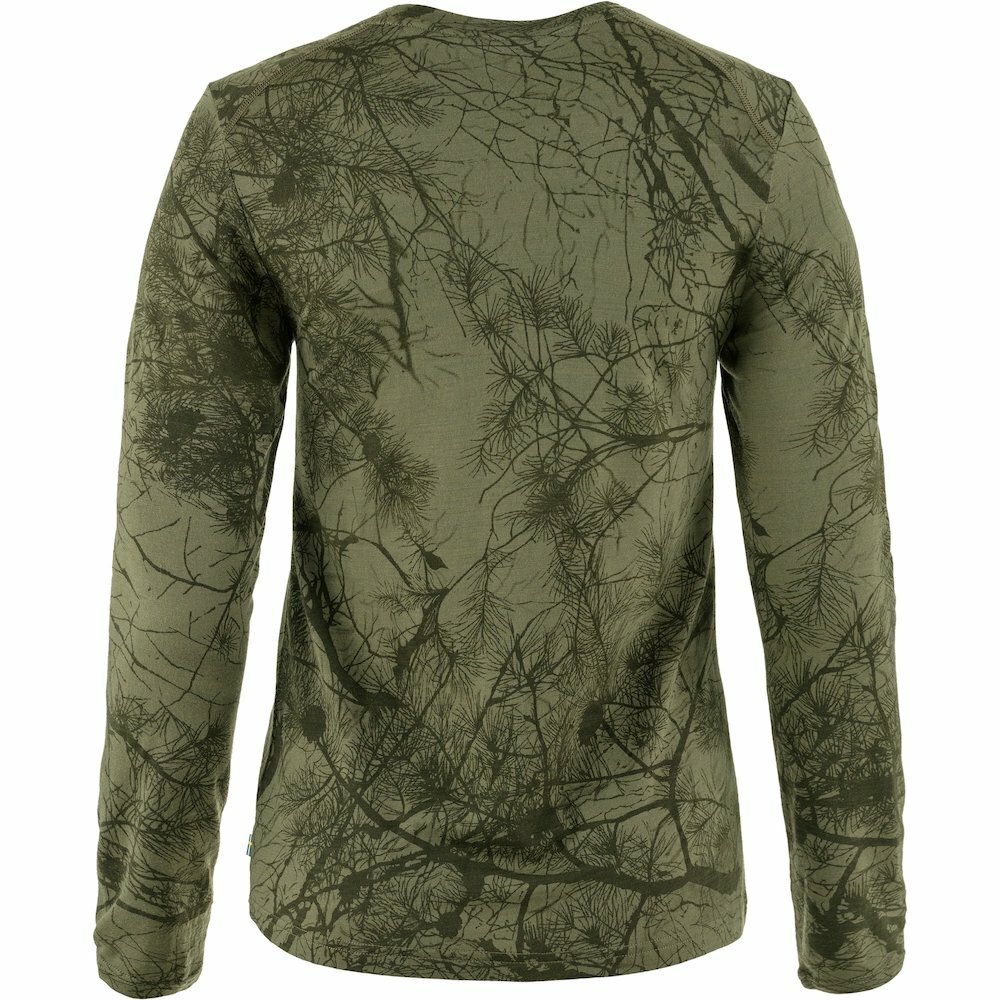 Fjallraven 瑞典北極狐 Varmland Wool LS W 女款 羊毛排汗衣 羊毛長袖上衣 F87136-626 綠迷彩 [HappyOutdoor]