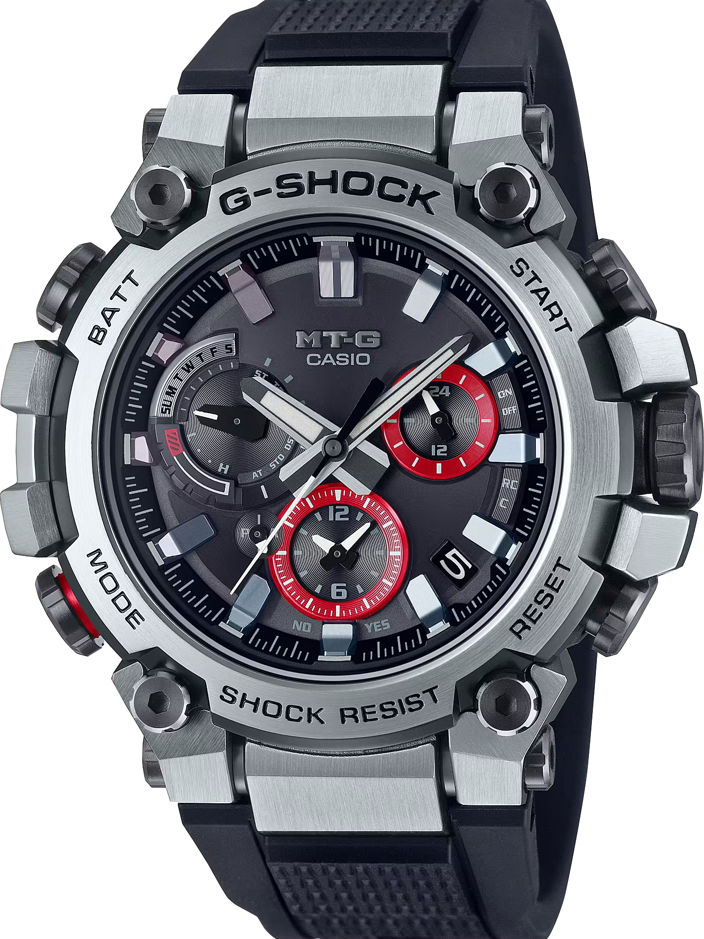 萬年鐘錶 - G-SHOCK  MT-G系列  太陽能藍芽電波運動質感男錶  MTG-B3000-1A 錶徑 : 51mm