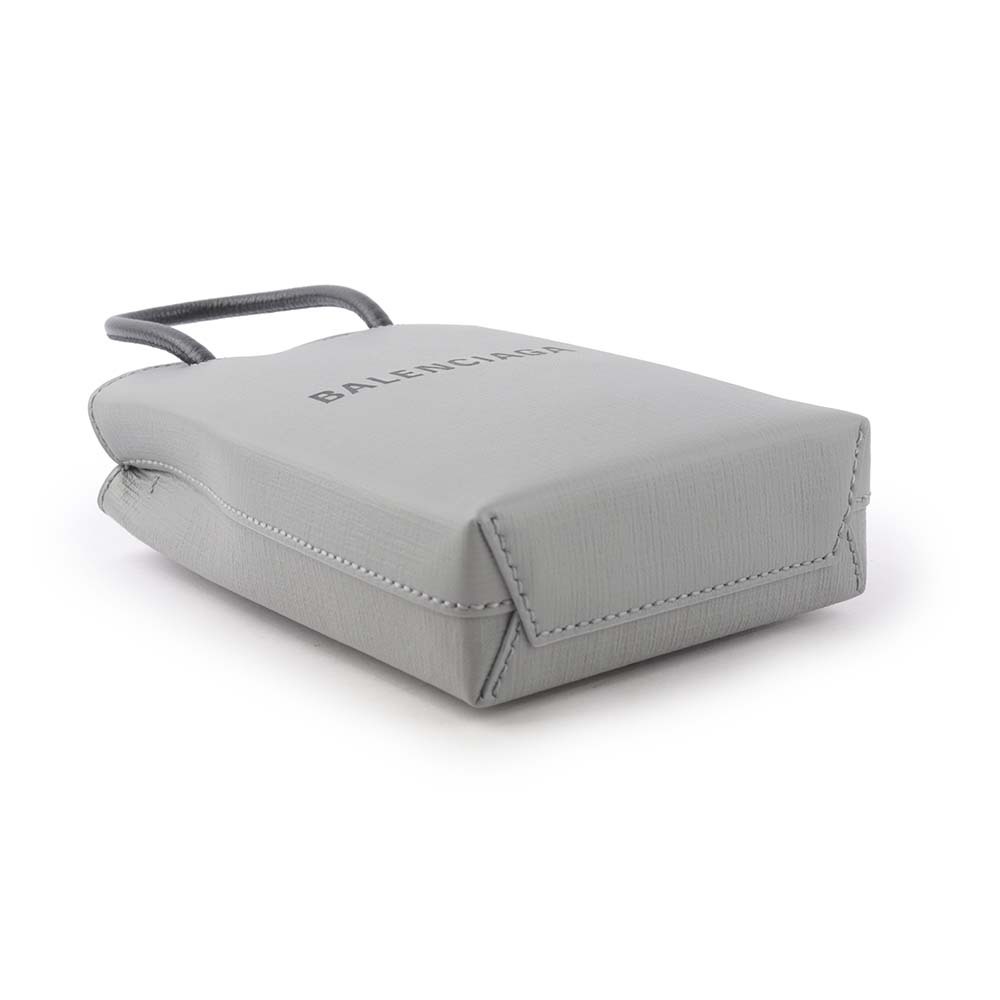 【BALENCIAGA】Logo購物手機袋(灰色) 757773 0AI2N 1160