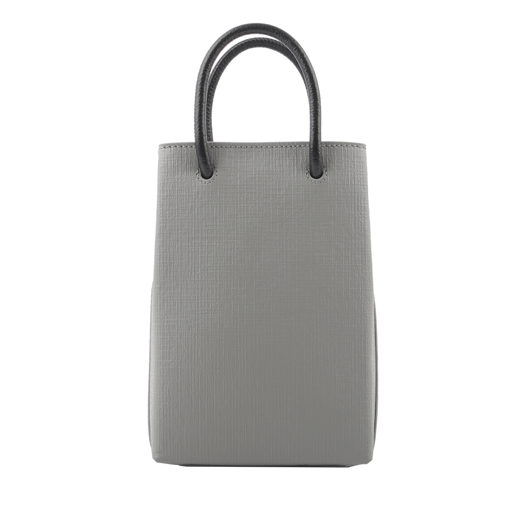 【BALENCIAGA】Logo購物手機袋(灰色) 757773 0AI2N 1160