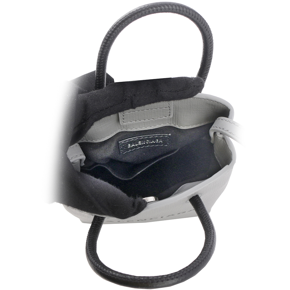 【BALENCIAGA】Logo購物手機袋(灰色) 757773 0AI2N 1160