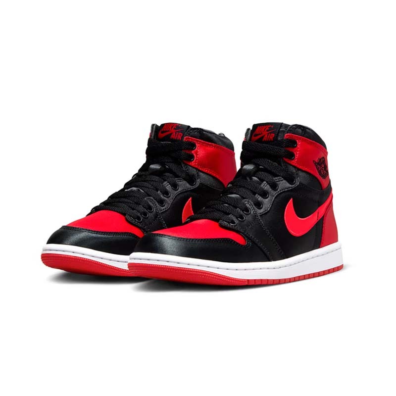 Air Jordan 1 High OG ''Satin Bred '' W 黑紅緞面女鞋男女段FD4