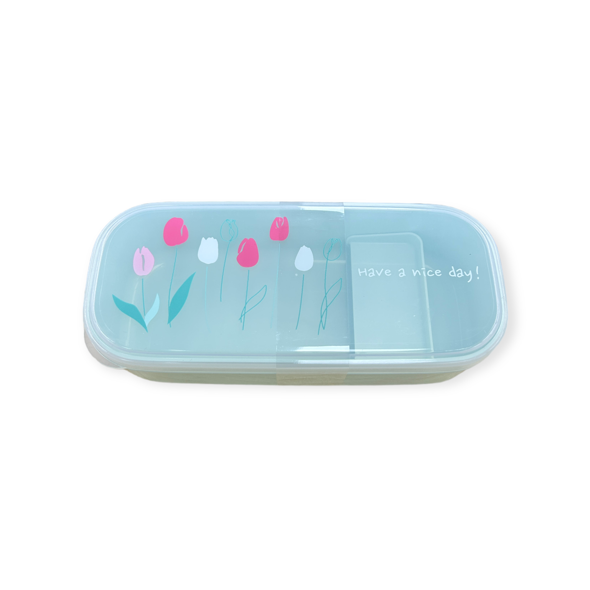 NAKAYA 鬱金香圖案飯盒 內附分隔板 510ml（白色/藍色/粉紅色）