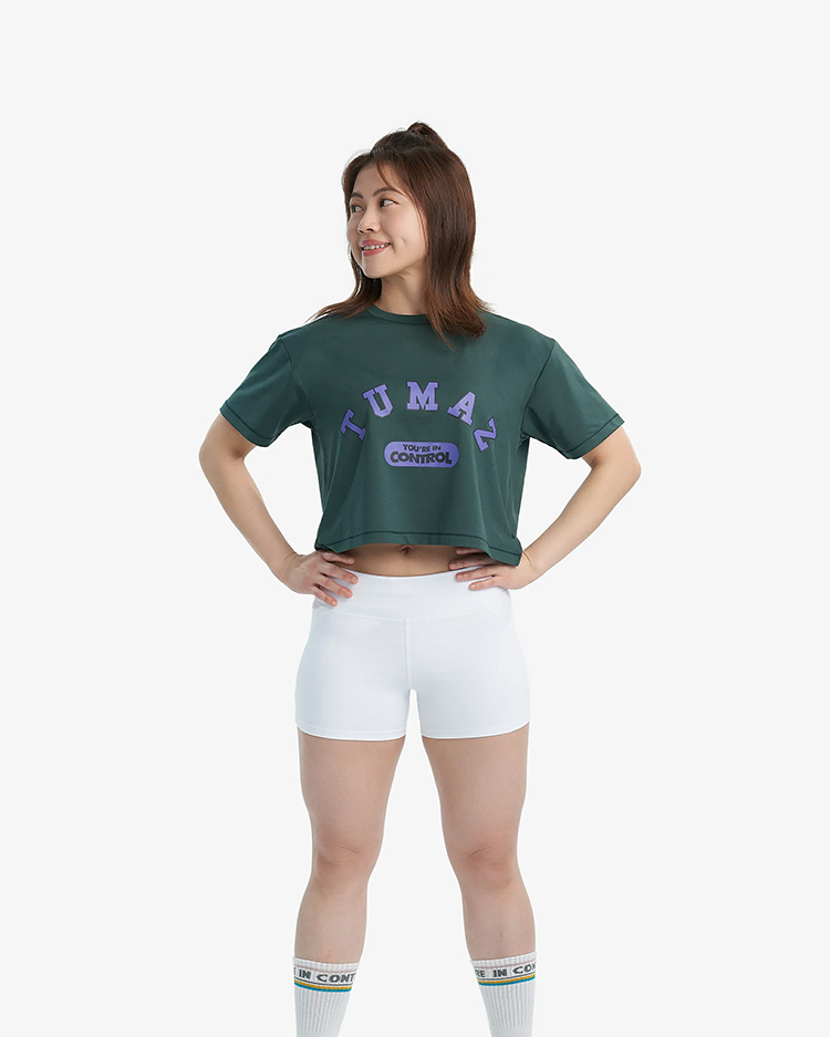 托瑪斯Revival短版女短袖（英式賽車綠）