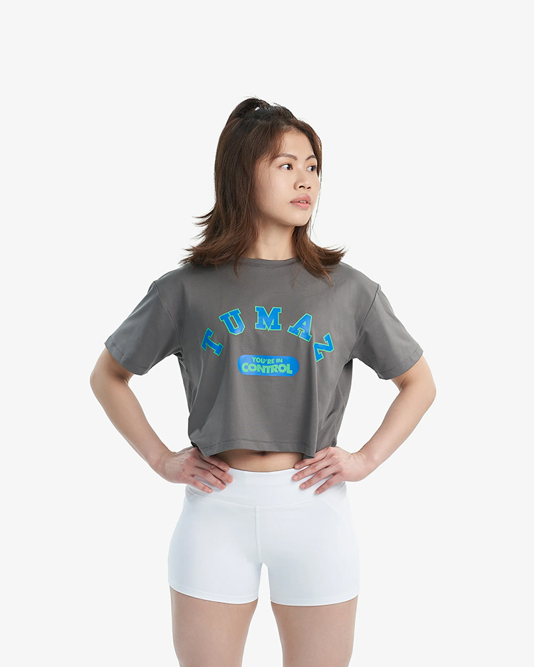 托瑪斯Revival短版女短袖（鴿子灰）