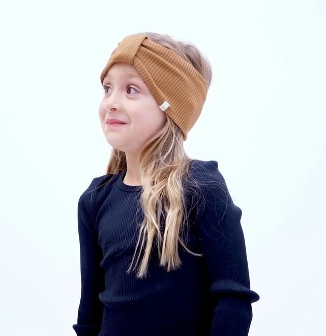 MINIMALISMA 羅紋髮帶Bi - Bronze 褐