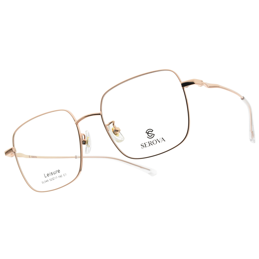 【SEROVA】SL549 (四色) 韓風俐落方框光學眼鏡