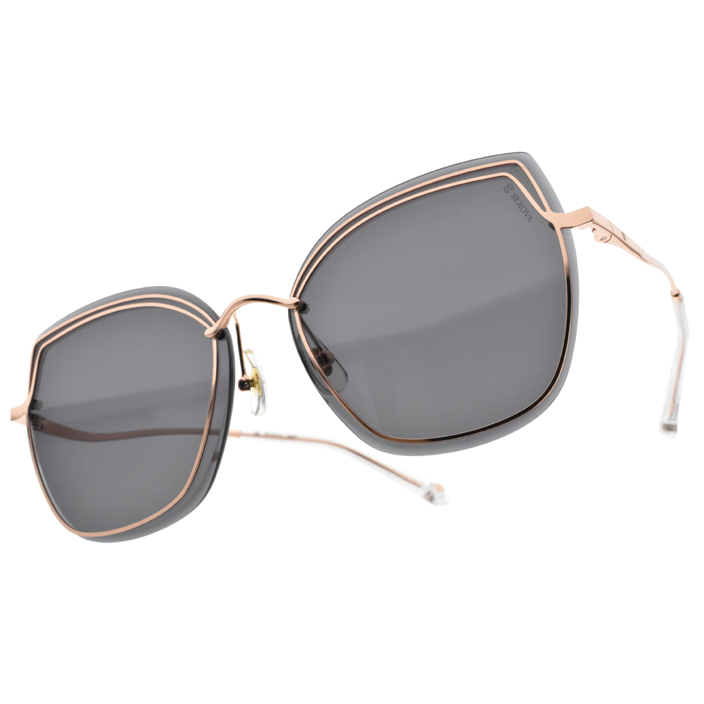 【SEROVA】SS9053 C7 時尚多邊方框太陽眼鏡