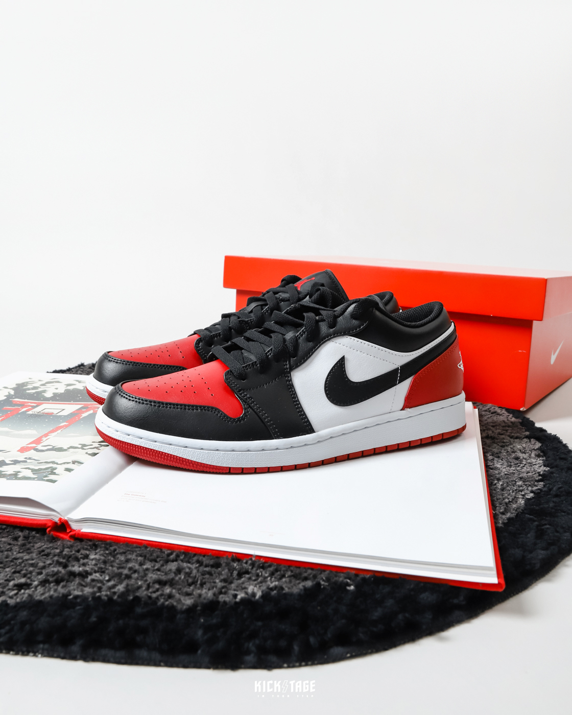 AIR JORDAN 1 LOW BRED TOE 黑紅腳趾低筒AJ1 休閒鞋【553558-161】