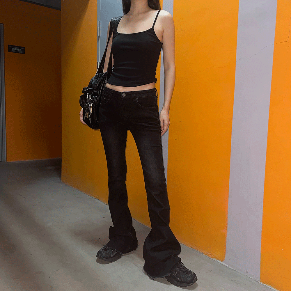 復古低腰牛仔喇叭褲(in stock)