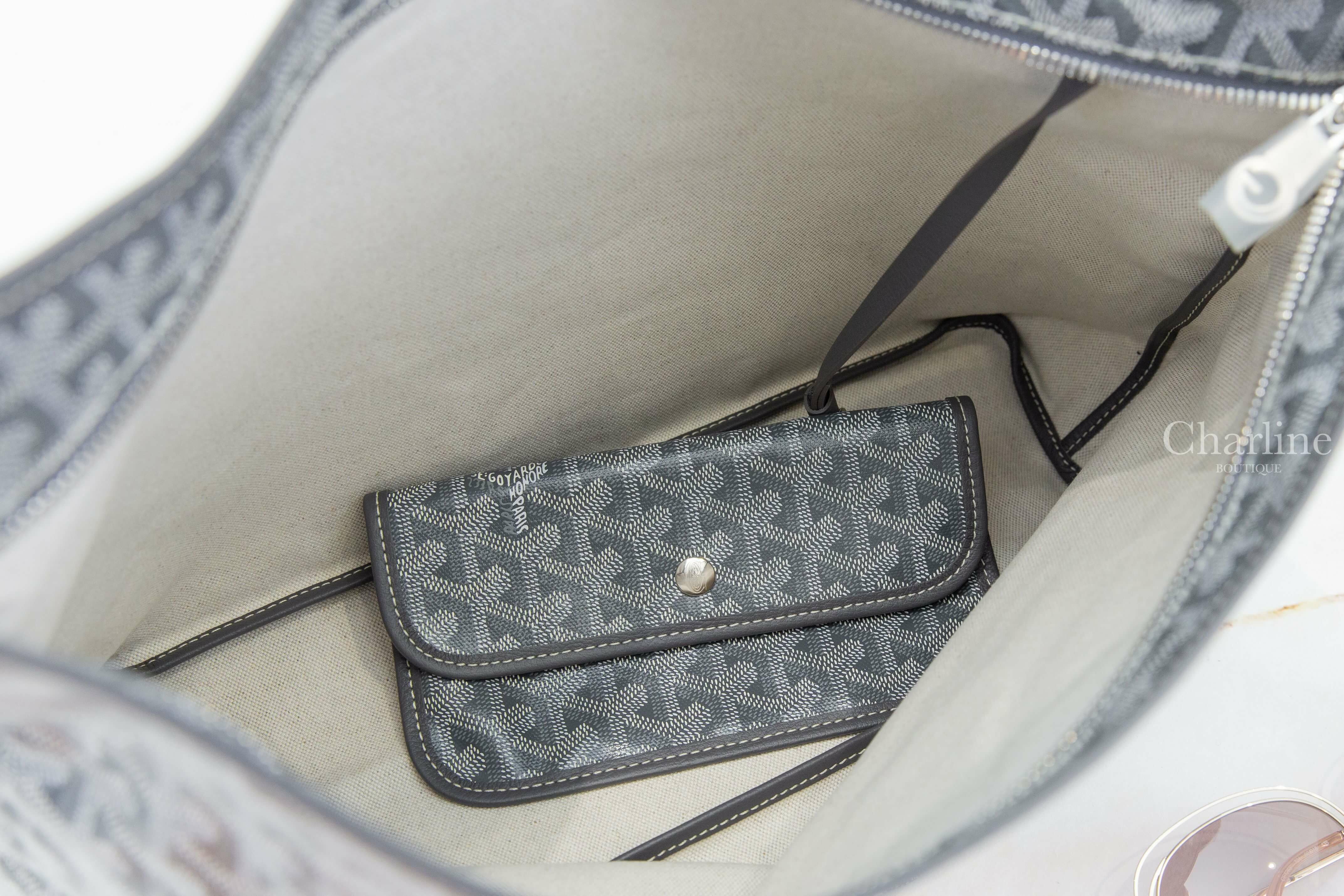 Goyard Bohème Hobo Bag 灰色奶茶色愛心手提肩背包-Charline Boutique 精品代購