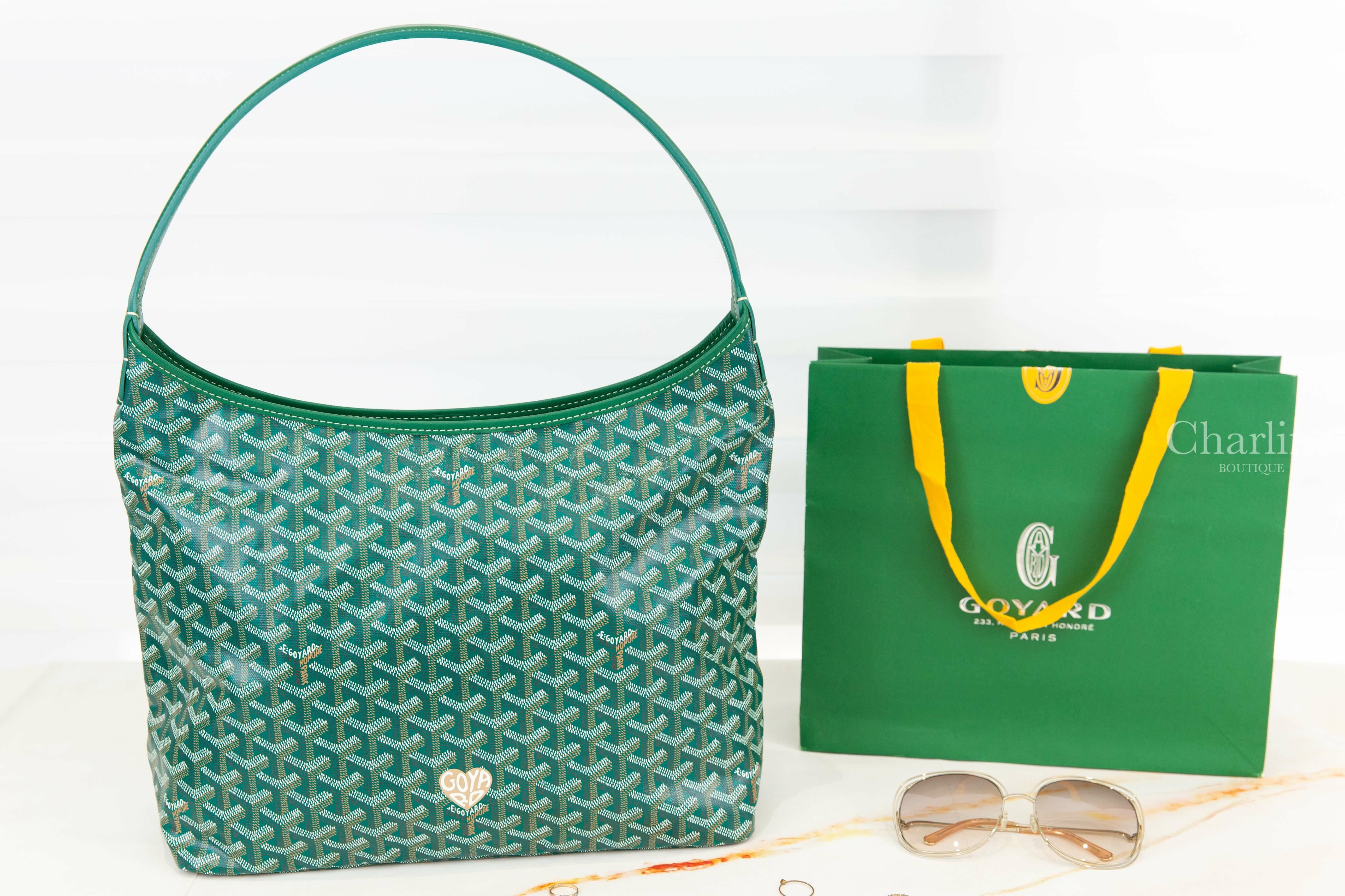 Goyard Bohème Hobo Bag 綠色奶茶色愛心手提肩背包-Charline Boutique 精品代購
