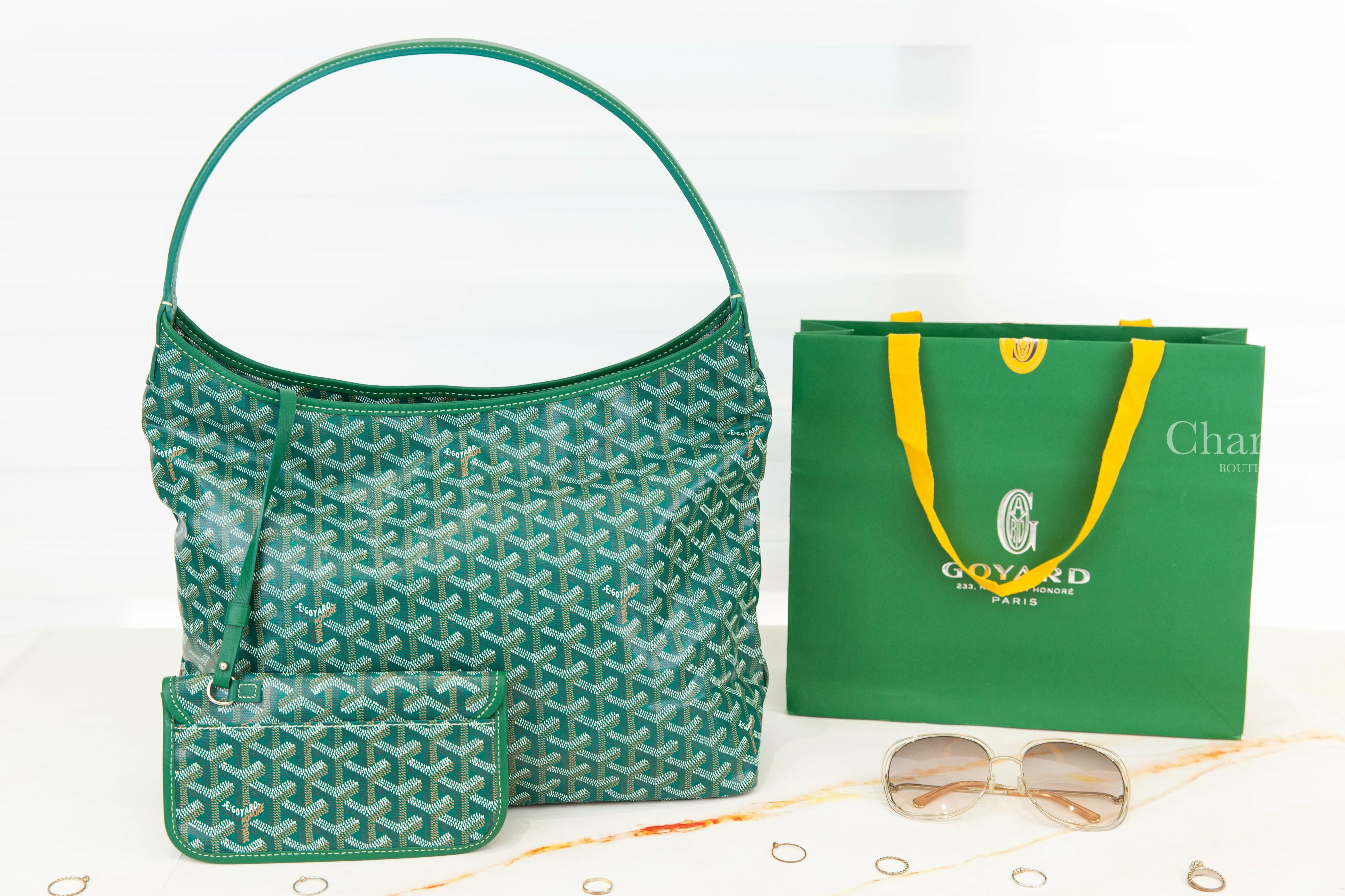 Goyard Bohème Hobo Bag 綠色奶茶色愛心手提肩背包-Charline Boutique 精品代購