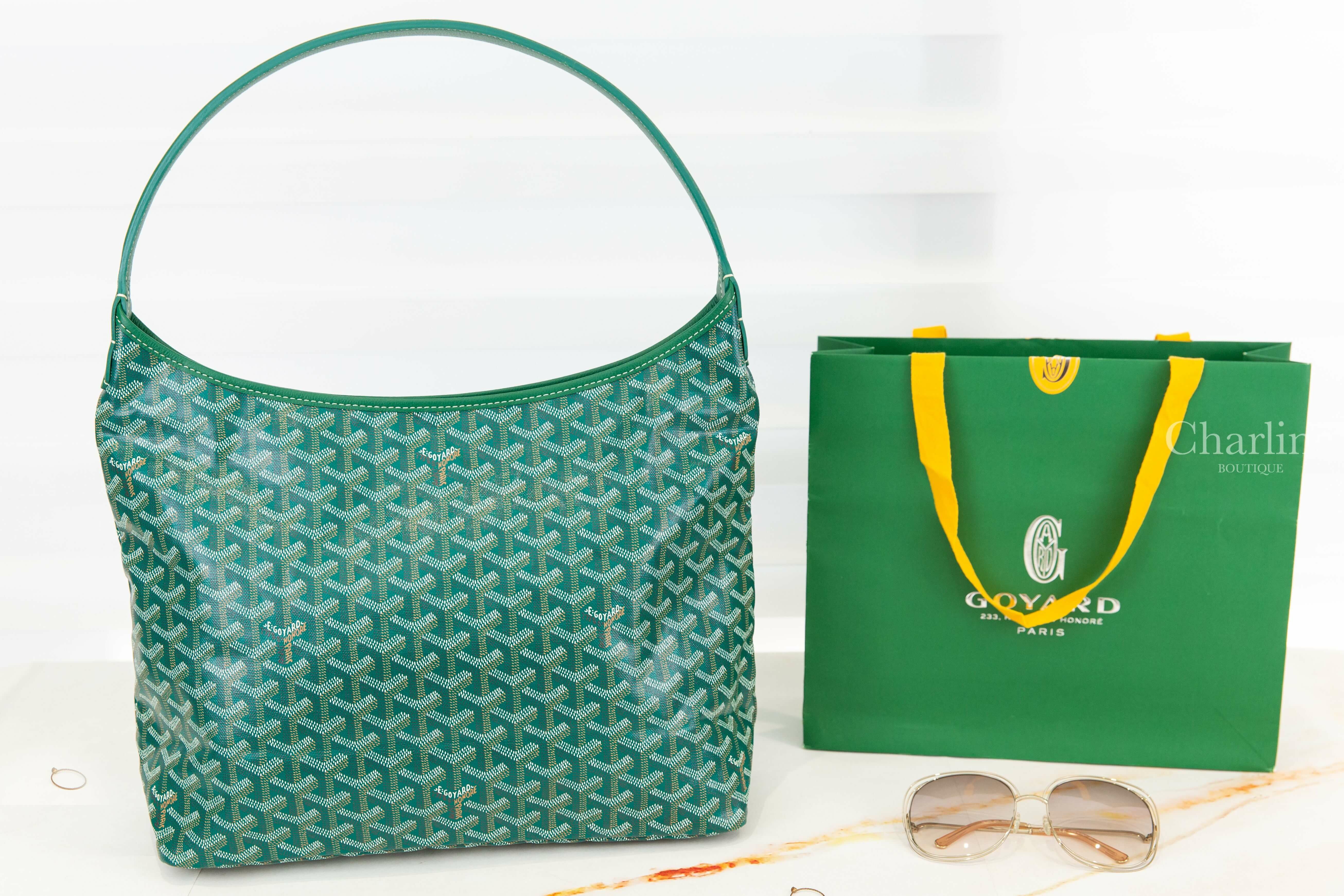Goyard Bohème Hobo Bag 綠色奶茶色愛心手提肩背包-Charline Boutique 精品代購