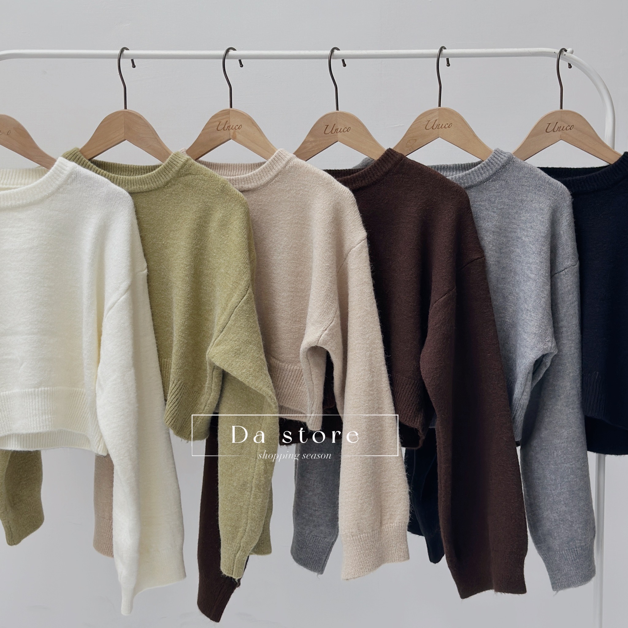 軟Q親膚圓領短版毛衣/五色