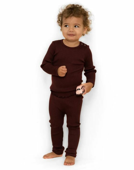 MINIMALISMA 絲綢羅紋長褲 Bieber -Ruby Red寶石紅