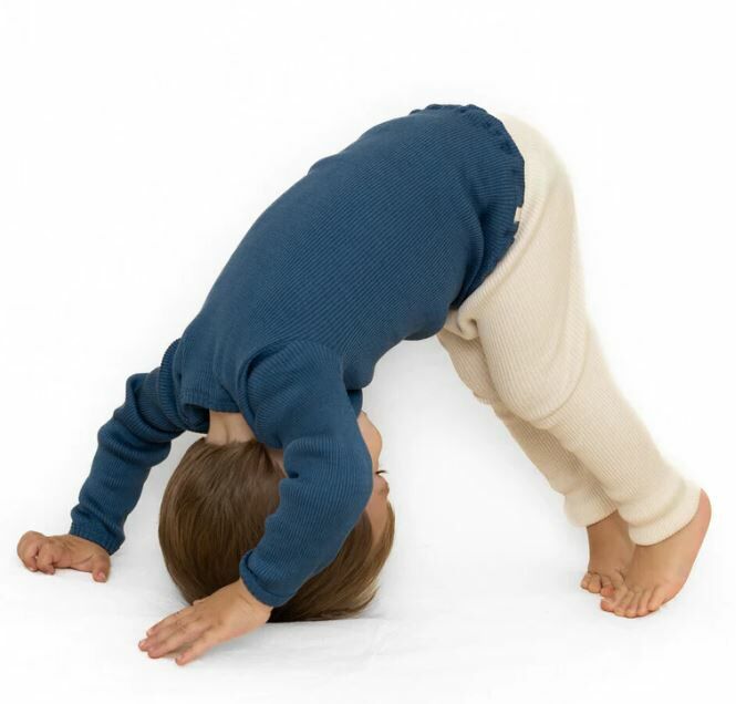 MINIMALISMA 絲綢羅紋滾邊長袖上衣 Bergen -True Blue藍