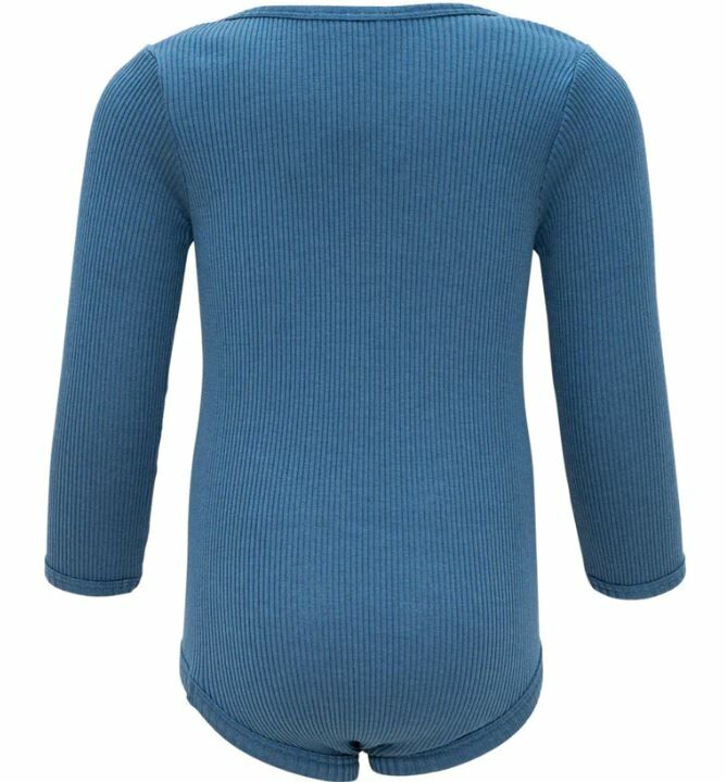 MINIMALISMA 絲綢羅紋包屁衣 Bono - True Blue藍