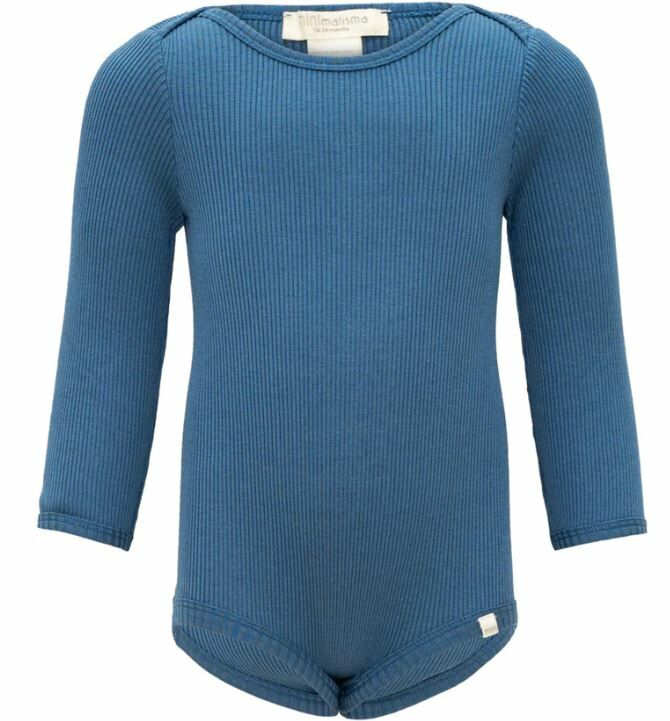 MINIMALISMA 絲綢羅紋包屁衣 Bono - True Blue藍